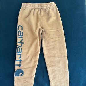 Carhartt Youth XL (18–20) Tan Sweatpants Logo Joggers 29” Inseam